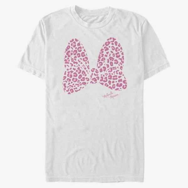 Queens Disney Classics Mickey & Friends - Pink Leopard Unisex T-Shirt White