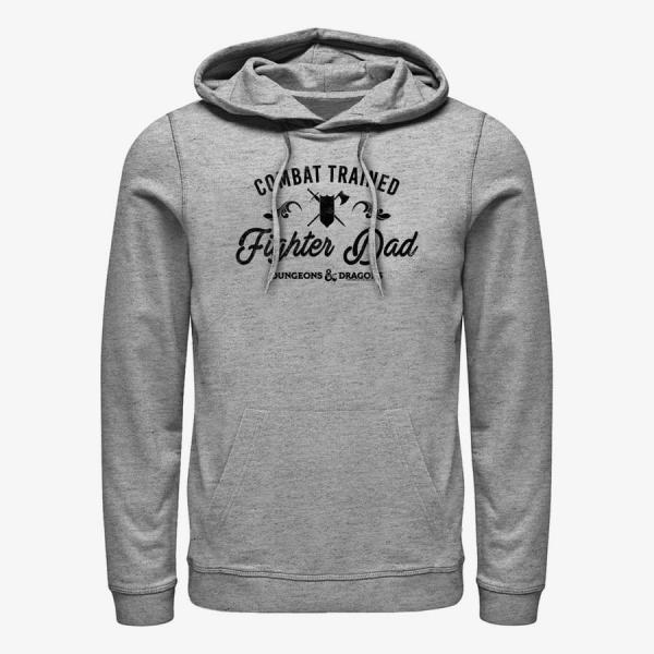 Queens Dungeons & Dragons - Fighter Dad Unisex Hoodie Heather Grey