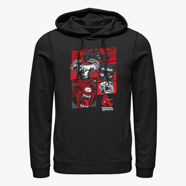 Mikina Merch Dungeons & Dragons - MONSTERS COMIC PANELS Unisex Hoodie Black M
