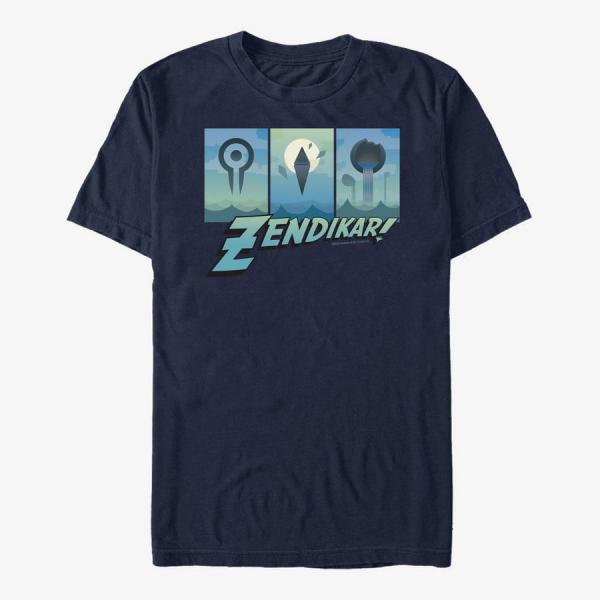 Queens Magic: The Gathering - Zendikar Triptych Unisex T-Shirt Navy Blue