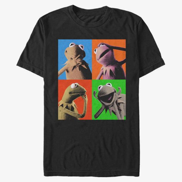 Tričko Merch Disney Classics Muppets - Kermit Pop Unisex T-Shirt Black XXL