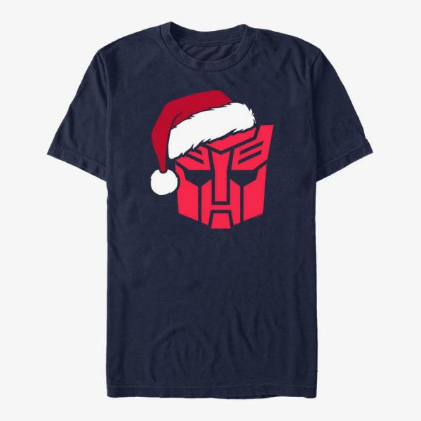 Tričko Merch Hasbro Vault Transformers - Autobots Santa Unisex T-Shirt Navy Blue S