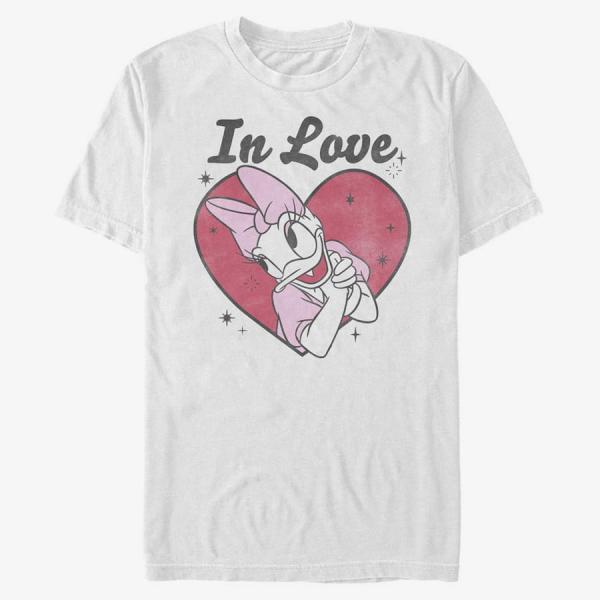 Tričko Merch Disney Classics Mickey Classic - In Love Daisy Unisex T-Shirt White M