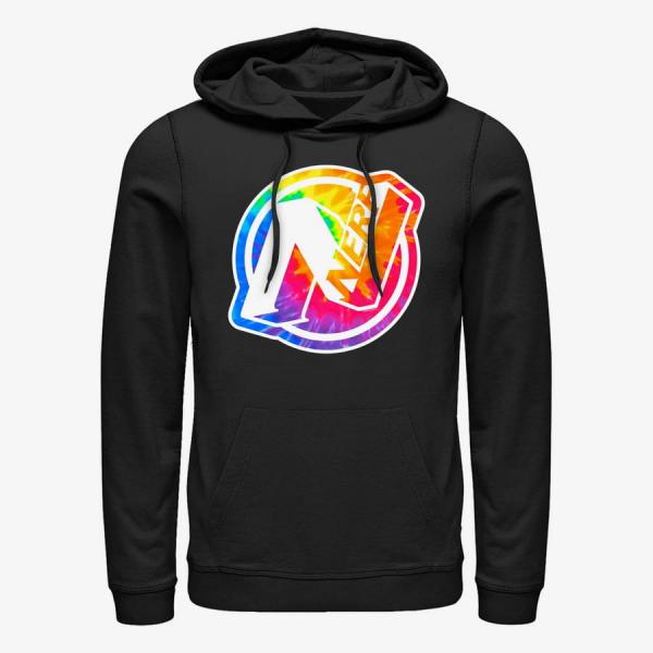 Queens Hasbro Vault Nerf - Tie Dye Logo Unisex Hoodie Black