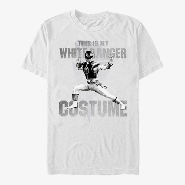 Tričko Merch Hasbro Vault Power Rangers - White Ranger Costume Unisex T-Shirt White S