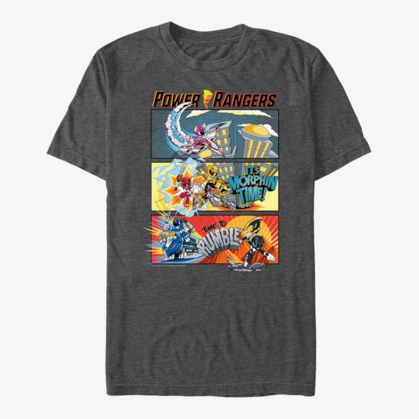 Queens Hasbro Vault Power Rangers - Teen Comic Strips Unisex T-Shirt Dark Heather Grey