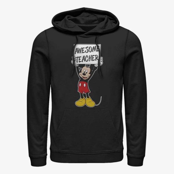 Mikina Merch Disney Classics Mickey Classic - Mickey Awesome Teacher Unisex Hoodie Black M