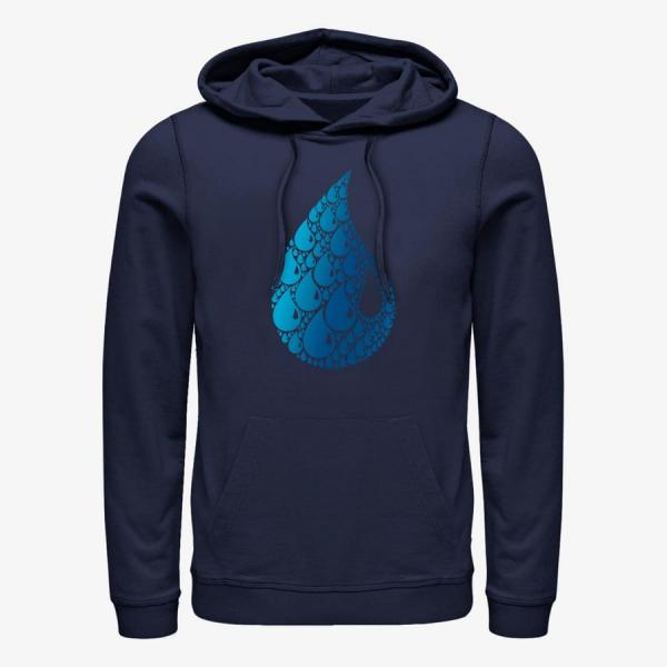 Mikina Merch Magic: The Gathering - Blue Mana Symbol Unisex Hoodie Navy Blue XXL