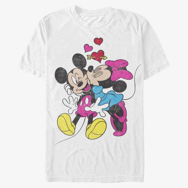 Tričko Merch Disney Classics Mickey Mouse - MICKEY MINNIE LOVE Unisex T-Shirt White L