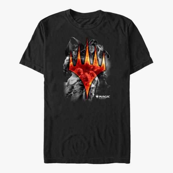 Tričko Merch Magic: The Gathering - Mythical Walkers Unisex T-Shirt Black XXXL
