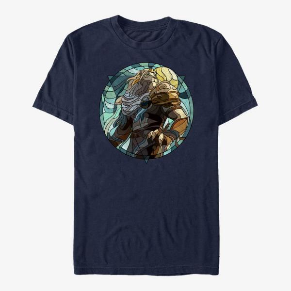 Tričko Merch Magic: The Gathering - Ajani Glass Unisex T-Shirt Navy Blue L