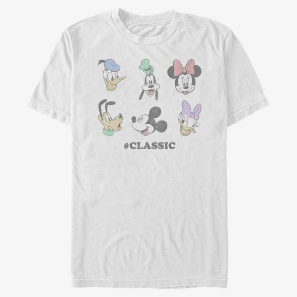 Tričko Merch Disney Classics Mickey Classic - Classic Heads Unisex T-Shirt White L