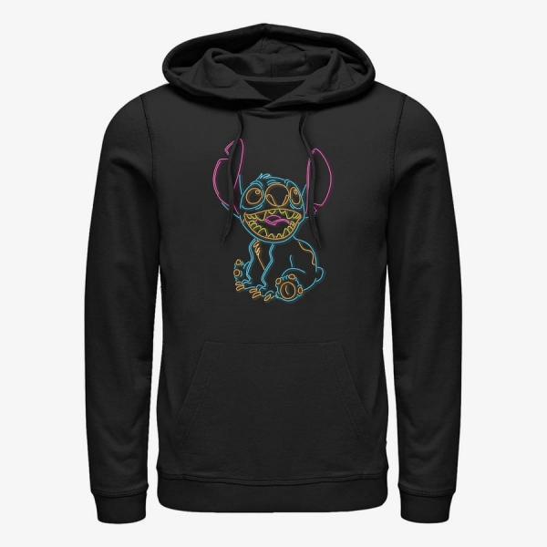 Mikina Merch Disney Classics Lilo & Stitch - Neon Stitch Unisex Hoodie Black S