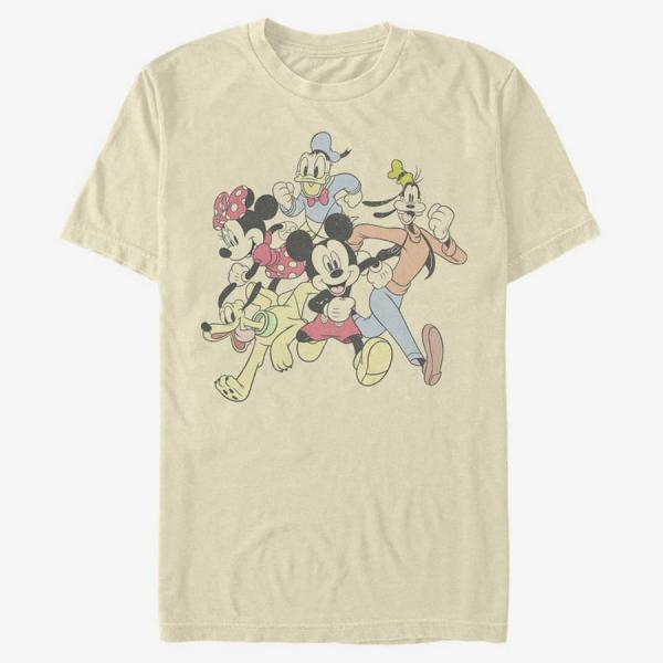 Tričko Merch Disney Classics Mickey Classic - Group Run Unisex T-Shirt Natural M