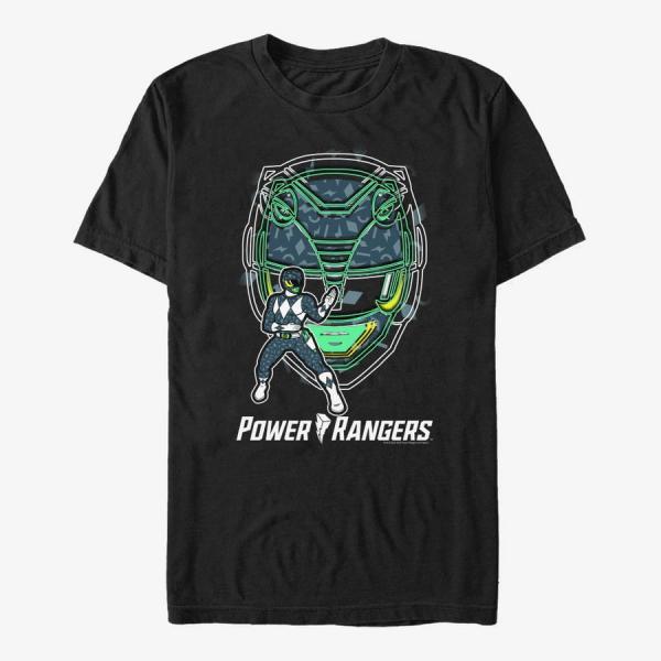 Tričko Merch Hasbro Vault Power Rangers - Black Ranger Hero Unisex T-Shirt Black XL