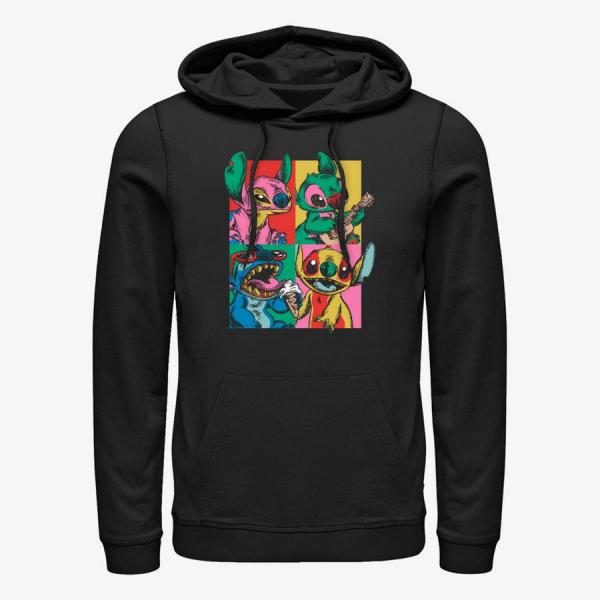 Queens Disney Classics Lilo & Stitch - Grunge Stitch Unisex Hoodie Black