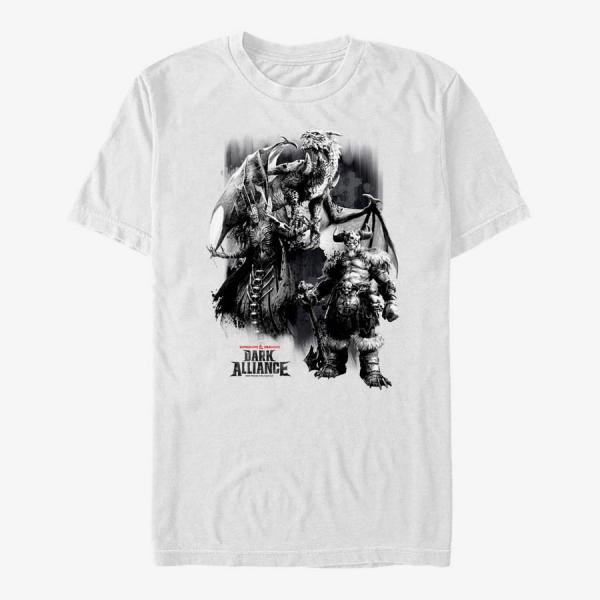 Tričko Merch Dungeons & Dragons - Splattered Paint Unisex T-Shirt White M