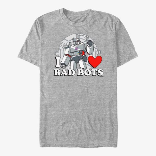 Tričko Merch Hasbro Vault Transformers - I Love Bad Boys Unisex T-Shirt Heather Grey XL