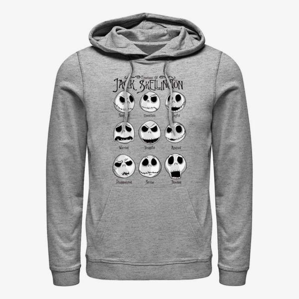 Queens Disney Classics Nightmare Before Christmas - Jack Emotions Unisex Hoodie Heather Grey