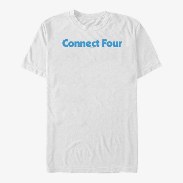 Tričko Merch Hasbro Vault Connect Four - C4 LOGO Unisex T-Shirt White XXL