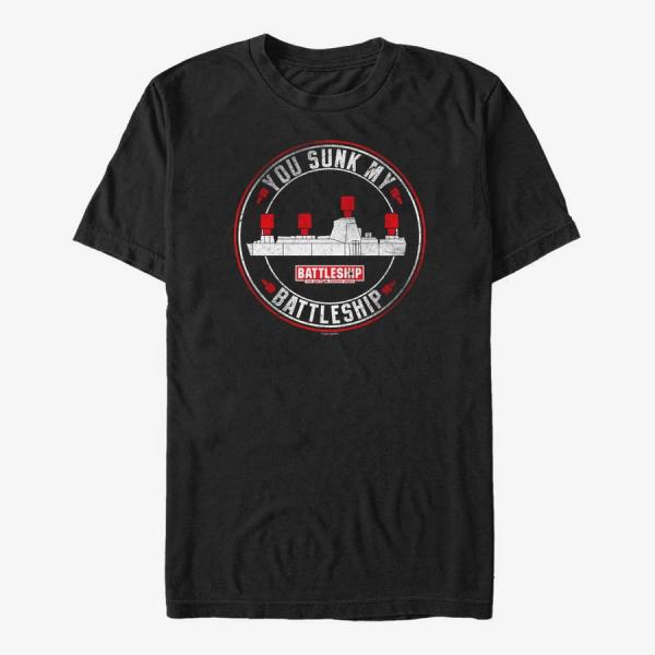 Queens Hasbro Vault Battleship - YSMB DISTRESSED CREST Unisex T-Shirt Black