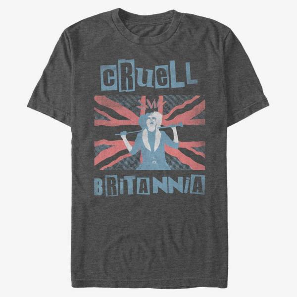 Tričko Merch Disney Classics DNCA - Cruell Britannia Unisex T-Shirt Dark Heather Grey L