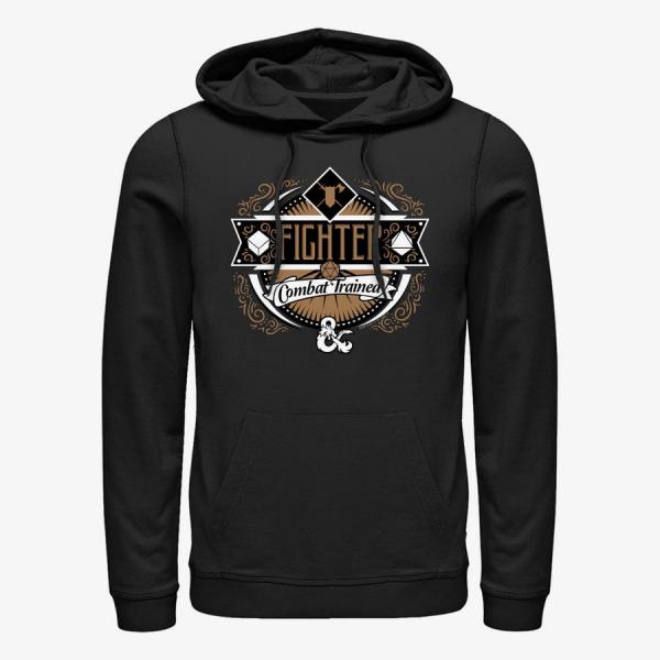 Queens Dungeons & Dragons - Fighter Label Unisex Hoodie Black