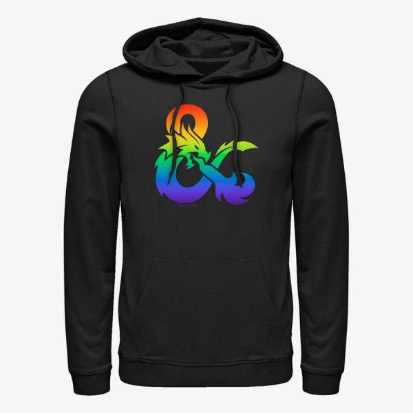 Mikina Merch Dungeons & Dragons - Pride Gradient Logo Unisex Hoodie Black S