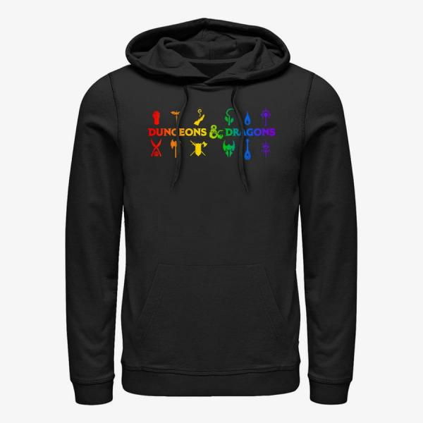Mikina Merch Dungeons & Dragons - Rainbow Classes Unisex Hoodie Black S