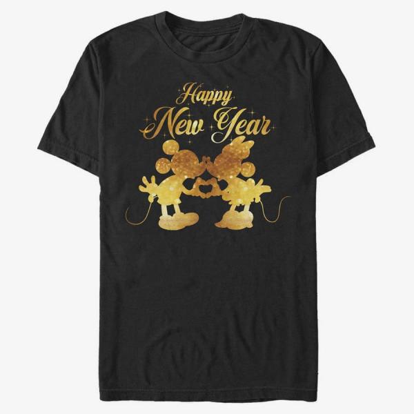 Tričko Merch Disney Classics Mickey Classic - Mickey and Minnie Kissing Unisex T-Shirt Black S