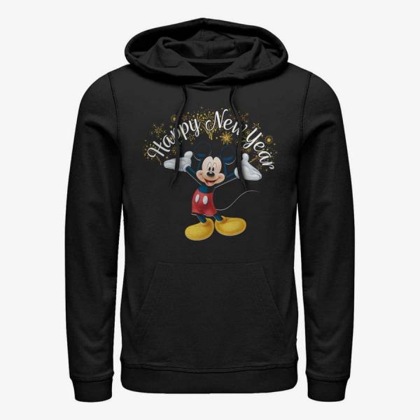 Queens Disney Classics Mickey Classic - Mickey Happy New Year Unisex Hoodie Black