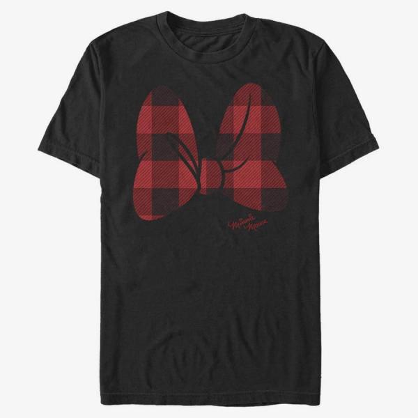 Tričko Merch Disney Classics Mickey & Friends - Plaid Bow Unisex T-Shirt Black L