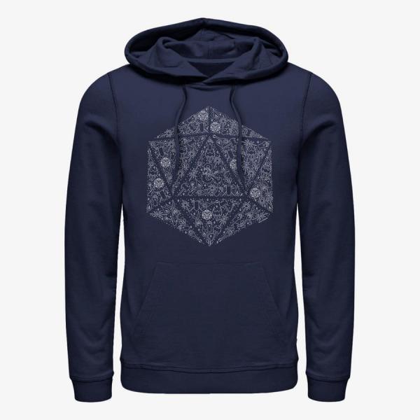 Mikina Merch Dungeons & Dragons - Celestial D20 Unisex Hoodie Navy Blue XXL