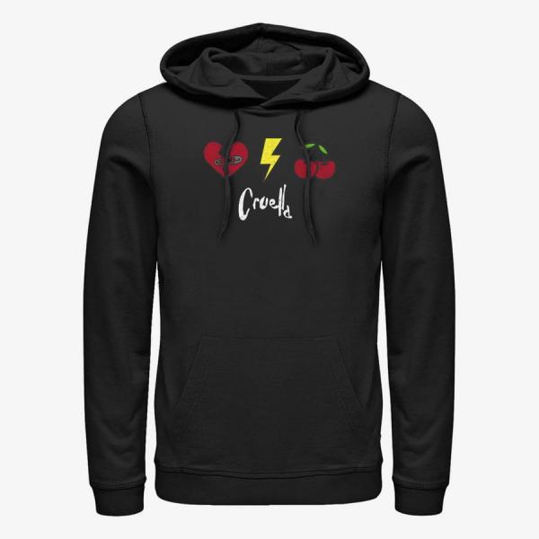 Mikina Merch Disney Classics DNCA - Cruella Patches Unisex Hoodie Black XL