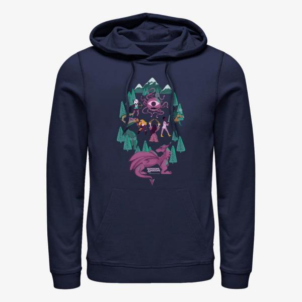 Queens Dungeons & Dragons - Fantasy Adventure Crew Unisex Hoodie Navy Blue