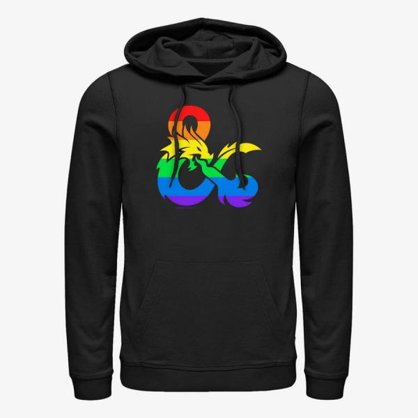 Mikina Merch Dungeons & Dragons - Pride Flag Logo Unisex Hoodie Black S