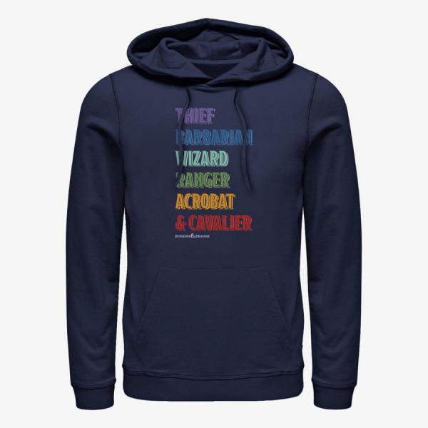Queens Dungeons & Dragons - Class Stack Unisex Hoodie Navy Blue