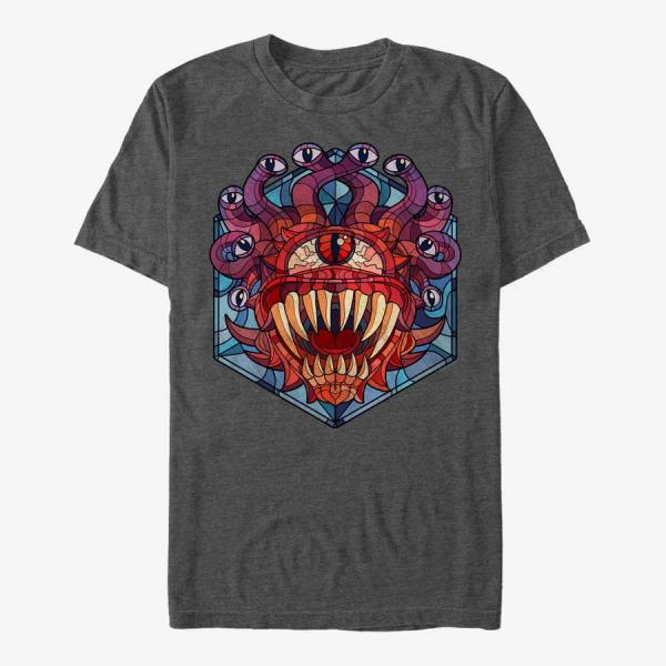Tričko Merch Dungeons & Dragons - Eye of the Beholder Glass Unisex T-Shirt Dark Heather Grey L