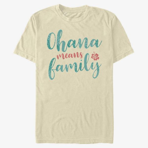 Tričko Merch Disney Classics Lilo & Stitch - Ohana Script Unisex T-Shirt Natural S