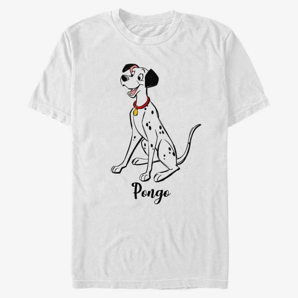Queens Disney Classics 101 Dalmatians - Pongo Unisex T-Shirt White