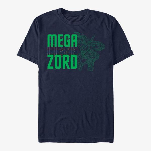 Tričko Merch Hasbro Vault Power Rangers - Mega Zord Unisex T-Shirt Navy Blue S