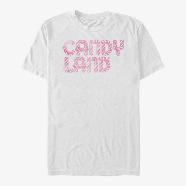 Tričko Merch Hasbro Vault Candy Land - CANDY LAND LOGO DISTRESSED Unisex T-Shirt White L