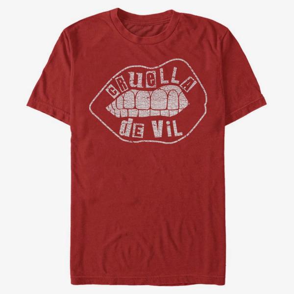 Queens Disney Classics DNCA - Lip Embroidery Unisex T-Shirt Red
