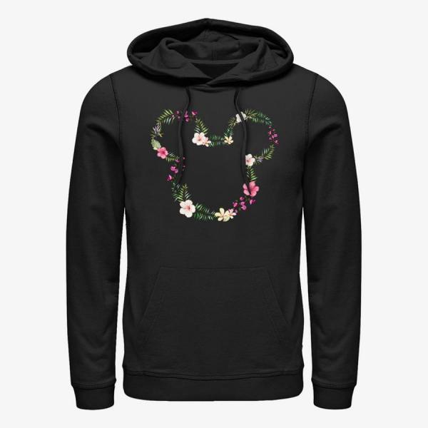 Mikina Merch Disney Classics Mickey Classic - Floral Mickey Unisex Hoodie Black L