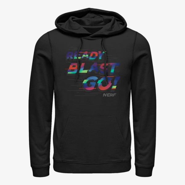 Mikina Merch Hasbro Vault Nerf - Ready Blast Go Unisex Hoodie Black M