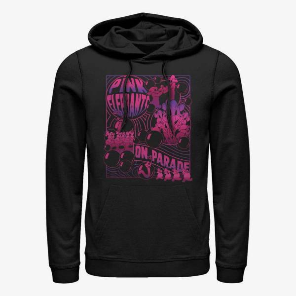 Mikina Merch Disney Classics Dumbo - Pink Elephants Unisex Hoodie Black M
