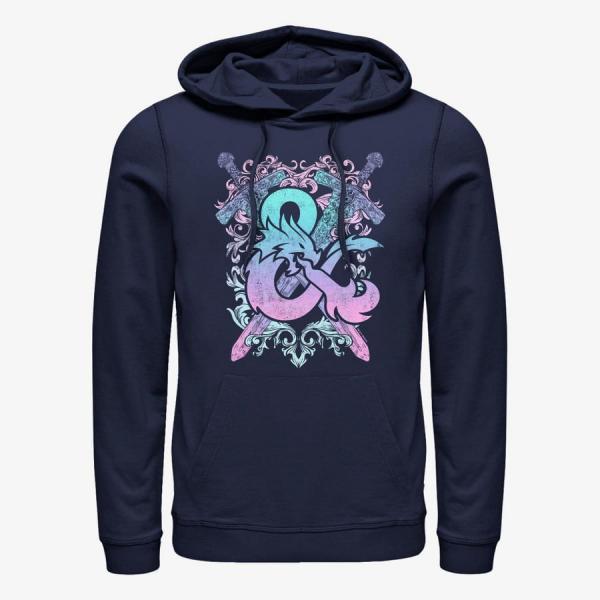 Mikina Merch Dungeons & Dragons - Pastel Playable Unisex Hoodie Navy Blue M