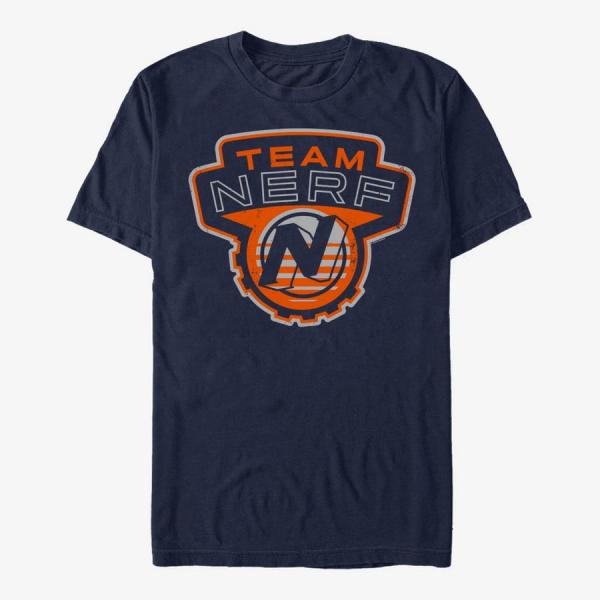 Tričko Merch Hasbro Vault Nerf - Team Nerf Badge Unisex T-Shirt Navy Blue L