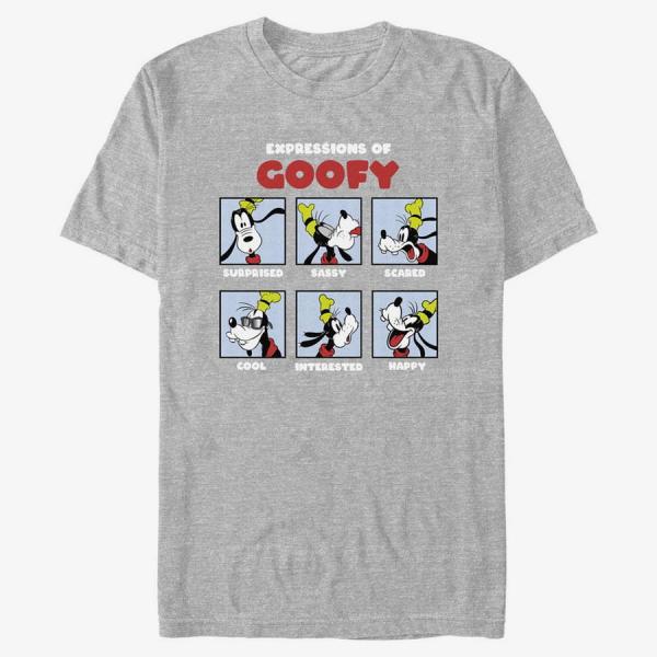 Tričko Merch Disney Classics Mickey & Friends - Expressions of Goofy Unisex T-Shirt Heather Grey S