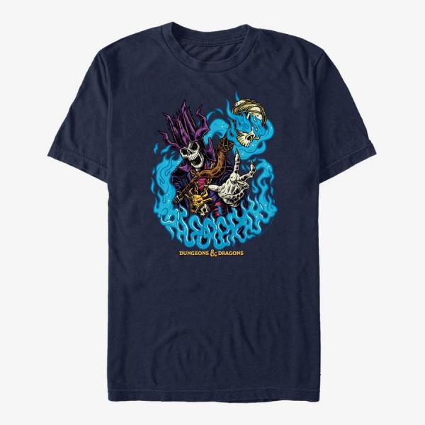 Tričko Merch Dungeons & Dragons - Acererak Logo Unisex T-Shirt Navy Blue L